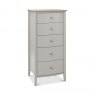 Premier Collection Whitby Scandi Oak & Warm Grey 5 Drawer Chest