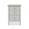 Premier Collection Whitby Scandi Oak & Warm Grey 3 Drawer Nightstand