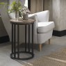 Signature Collection Chevron Weathered Ash Side Table