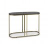 Signature Collection Chevron Peppercorn Ash Console Table