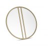 Signature Collection Chevron Satin Brass Mirror