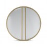 Signature Collection Chevron Satin Brass Mirror