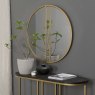 Signature Collection Chevron Satin Brass Mirror