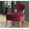 Signature Collection Margot Casual Chair - Crimson Velvet Fabric