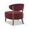 Signature Collection Margot Casual Chair - Crimson Velvet Fabric