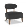 Signature Collection Margot Casual Chair - Gun Metal Velvet Fabric