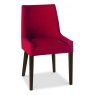 Premier Collection Ella Walnut Scoop Back Chair - Red (Pair)
