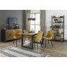 Gallery Collection Cezanne - Mustard Velvet Fabric Chairs with Sand Black Powder Coated Legs (Pair)