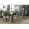 Gallery Collection Cezanne - Grey Velvet Fabric Chairs with Matt Gold Plated Legs (Pair)