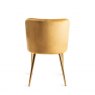 Gallery Collection Cezanne - Mustard Velvet Fabric Chair with Gold Legs (Pair)