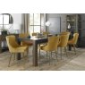 Gallery Collection Cezanne - Mustard Velvet Fabric Chairs with Gold Legs (Pair)