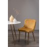 Gallery Collection Cezanne - Mustard Velvet Fabric Chair with Gold Legs (Pair)