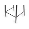 Gallery Collection Cezanne - Dark Grey Faux Leather Bar Stools with Black Legs (Pair)