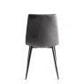 Gallery Collection Mondrian - Dark Grey Faux Leather Chairs with Black Legs (Pair)