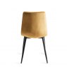 Gallery Collection Mondrian - Mustard Velvet Fabric Chairs with Black Legs (Pair)