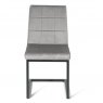 Gallery Collection Lewis - Grey Velvet Fabric with Black Sand Powder Coated Frame (Pair)