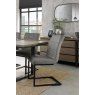 Gallery Collection Lewis - Grey Velvet Fabric with Black Sand Powder Coated Frame (Pair)