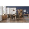 Signature Collection High Park Knotty Oak Set - 6-8 Table, 2 Armchairs & 4 Upholstered Chairs