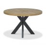 Bentley Designs Ellipse Rustic Oak 4 Seat Circular Dining Table- front on