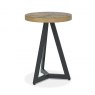 Bentley Designs Ellipse Rustic Oak Lamp Table- front angle shot