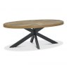 Bentley Designs Ellipse Rustic Oak Coffee Table- front angle shot