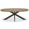 Bentley Designs Ellipse Rustic Oak Coffee Table- front on