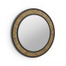 Bentley Designs Ellipse Rustic Oak Wall Mirror- front angle shot