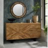 Bentley Designs Ellipse Rustic Oak Wall Mirror- feature with sideboard