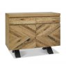 Bentley Designs Ellipse Rustic Oak Narrow Sideboard- front angle shot