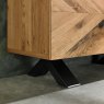 Bentley Designs Ellipse Rustic Oak Narrow Sideboard- feature legs