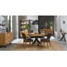 Bentley Designs Ellipse Rustic Oak Entertainment Unit- 4 seater table and logan old west vintage