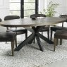 Bentley Designs Ellipse Fumed Oak 6 Seat Dining Table- feature