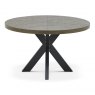 Bentley Designs Ellipse Fumed Oak 4 Seat Circular Dining Table- front on