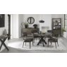 Bentley Designs Ellipse Fumed Oak 4 Seat Circular Dining Table- margot old west vintage