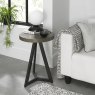 Bentley Designs Ellipse Fumed Oak Lamp Table- feature