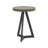 Bentley Designs Ellipse Fumed Oak Lamp Table- front angle shot