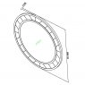 Bentley Designs Ellipse Fumed Oak Circular Wall Mirror- line drawing