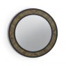 Bentley Designs Ellipse Fumed Oak Circular Wall Mirror- front on