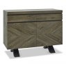 Bentley Designs Ellipse Fumed Oak Narrow Sideboard- front angle shot