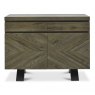 Bentley Designs Ellipse Fumed Oak Narrow Sideboard- front on