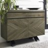 Bentley Designs Ellipse Fumed Oak Narrow Sideboard- feature close up