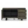 Bentley Designs Ellipse Fumed Oak Wide Sideboard- open cabinets