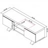 Bentley Designs Ellipse Fumed Oak Entertainment Unit- line drawing