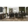 Bentley Designs Logan Fumed Oak 6 - 8 Extending Dining Table and Logan Old West Vintage