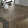 Bentley Designs Logan Fumed Oak 6-8 Seat Extending Dining Table- close up