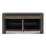Bentley Designs Logan Fumed Oak Wide Sideboard- open cabinets