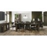 Bentley Designs Logan Fumed Oak Console Table - 6 - 8 Extending Dining Table and Ellipse Old West Vintage