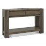 Bentley Designs Logan Fumed Oak Console Table- front angle shot