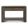 Bentley Designs Logan Fumed Oak Console Table- open drawers