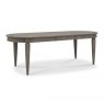 Bentley Designs Monroe Silver Grey 6-8 Seat Extending Dining Table- front angle extended